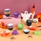 200 Pcs Halloween Grease-Resistant Mini Cupcake Liners Orange Purple Black Green Donuts Baking Cup Disposable Paper Cupcake Wrappers Muffin Case Trays Baking Wraps Halloween Birthday Party​